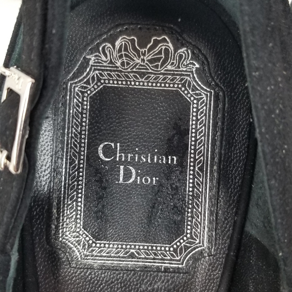 Dior Black Suede Stiletto Heels Pumps size EUR 37.5 US 71/2 (like new) - Picture 8 of 12